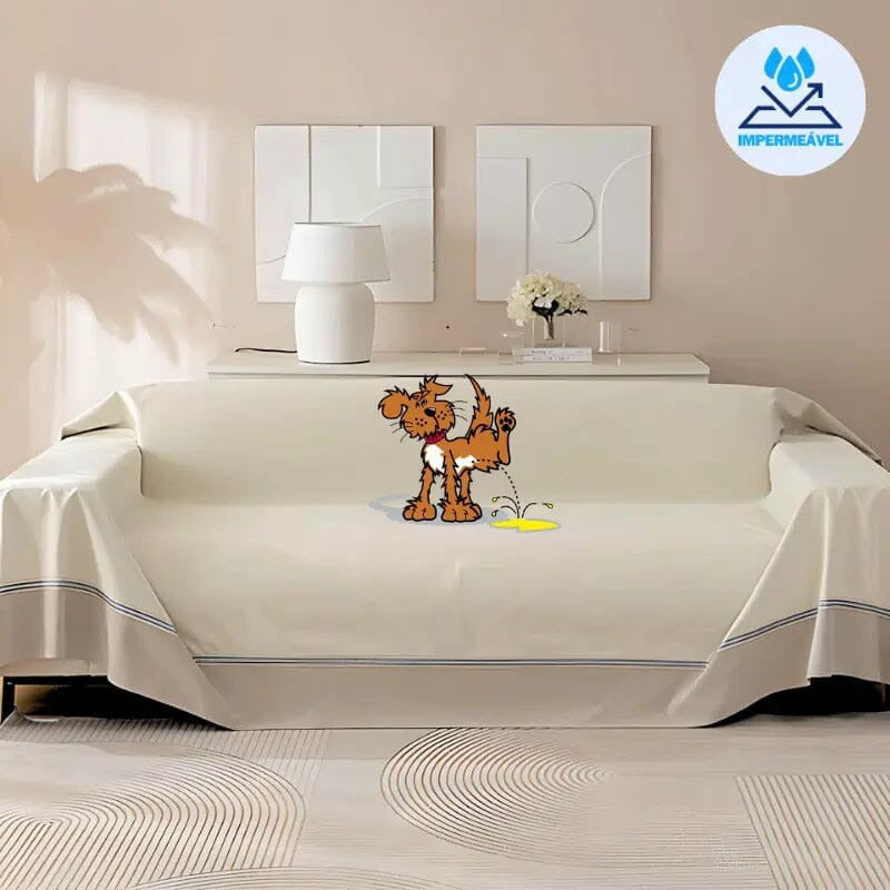 Capa Protetora Chenille para Sofá: Proteção e Conforto para Cães e Gatos