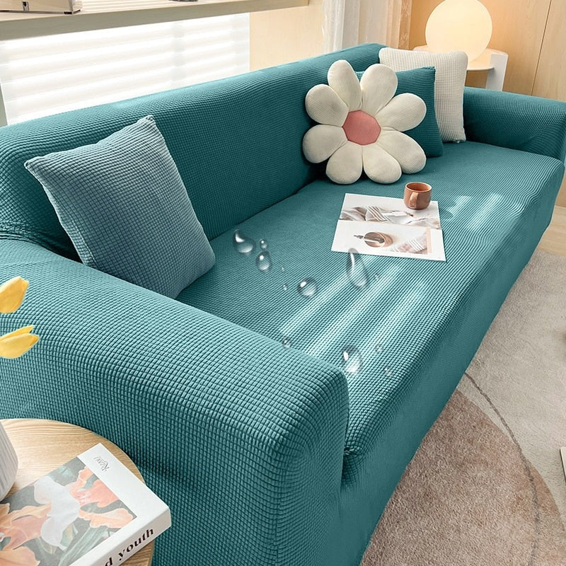 Capa Elegante Para Sofá: Proteção Impermeável e Estilo Jacquard