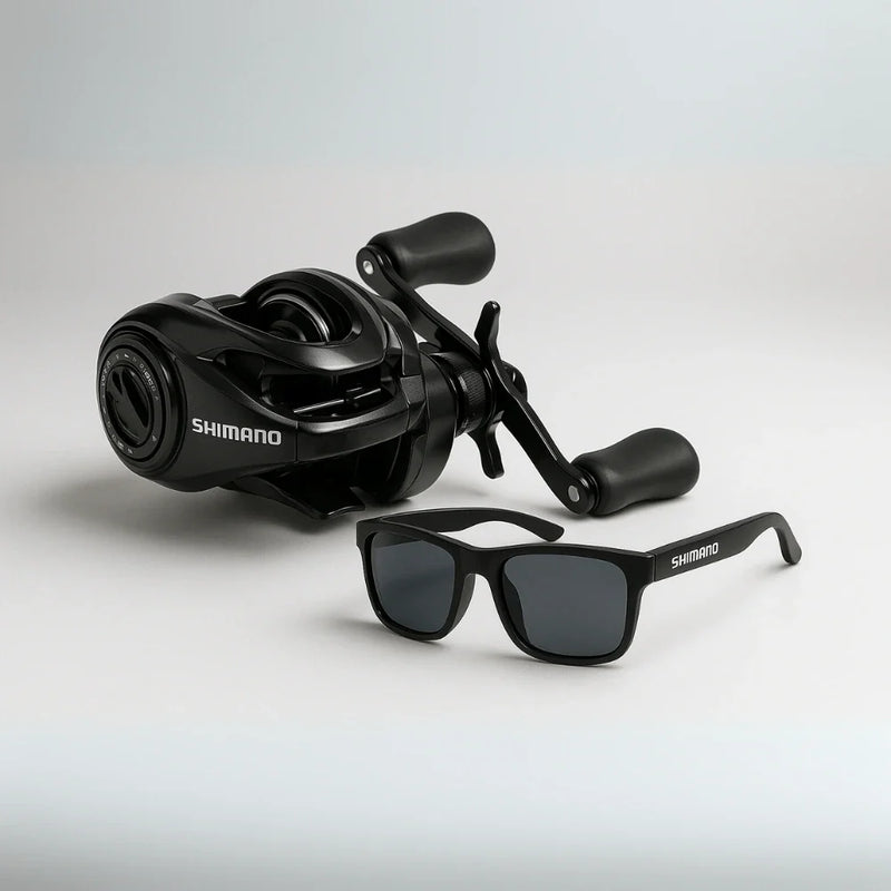 Carretilha Shimano YX200 Anti-Cabeleira Com Óculos Grátis Para Aumentar Seu Conforto Na Pesca