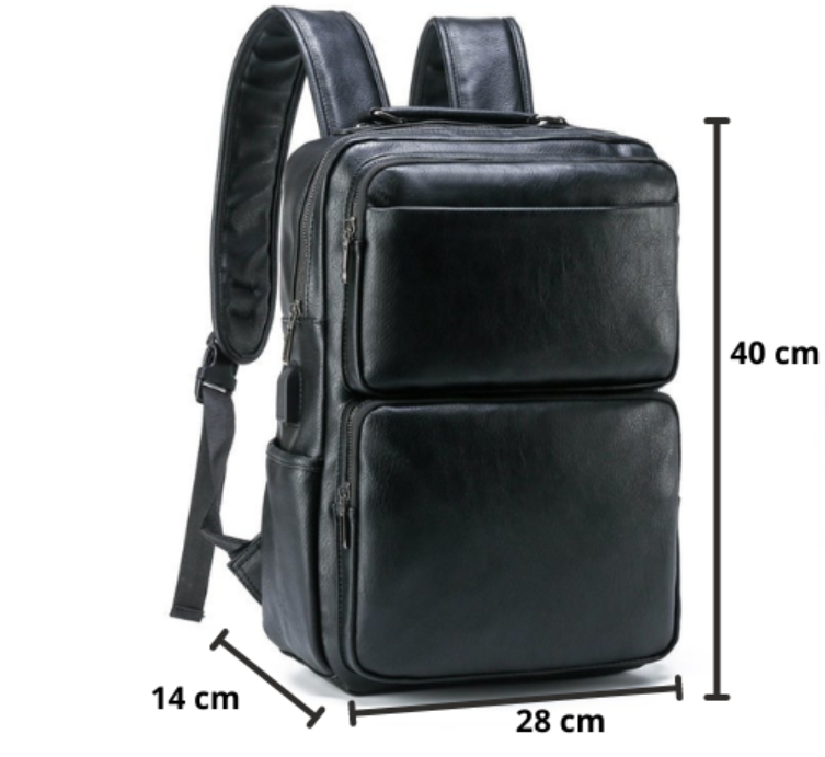 Mochila Caspian em Couro Genuíno – Estilo e Conforto para o Homem Moderno