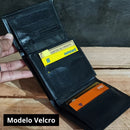 Carteira Masculina Couro Preta Compacta Cartões CNH