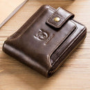 Carteira Masculina de Couro Genuíno RFID BullCaptain