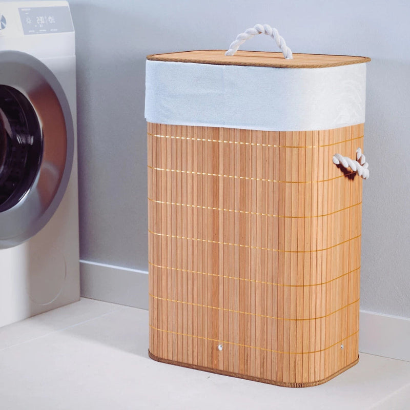 Cesto Grande de Bambu Para Organizar Suas Roupas Sujas com Estilo