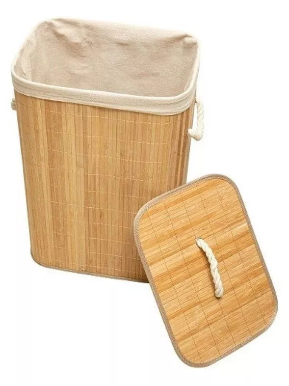 Cesto Grande de Bambu Para Organizar Suas Roupas Sujas com Estilo