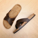 Chinelo Casual Masculino de Couro Antiderrapante Casck