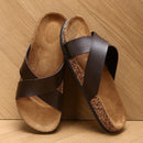 Chinelo Casual Masculino de Couro Antiderrapante Casck