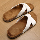 Chinelo Casual Masculino de Couro Antiderrapante Casck