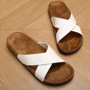 Chinelo Casual Masculino de Couro Antiderrapante Casck