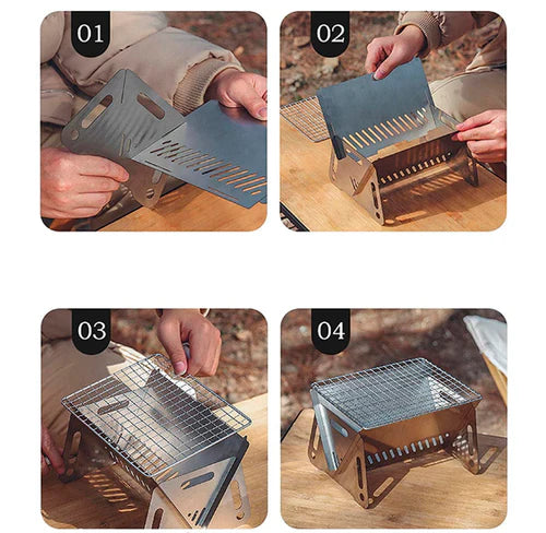 Churrasqueira Portátil em Aço Inoxidável – Sabor e Praticidade em Qualquer Lugar