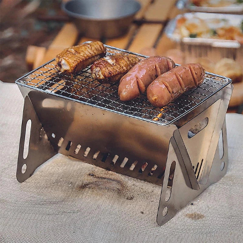 Churrasqueira Portátil em Aço Inoxidável – Sabor e Praticidade em Qualquer Lugar