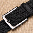 Cinto Masculino Tecido Trançado com Ponteiras Em Couro