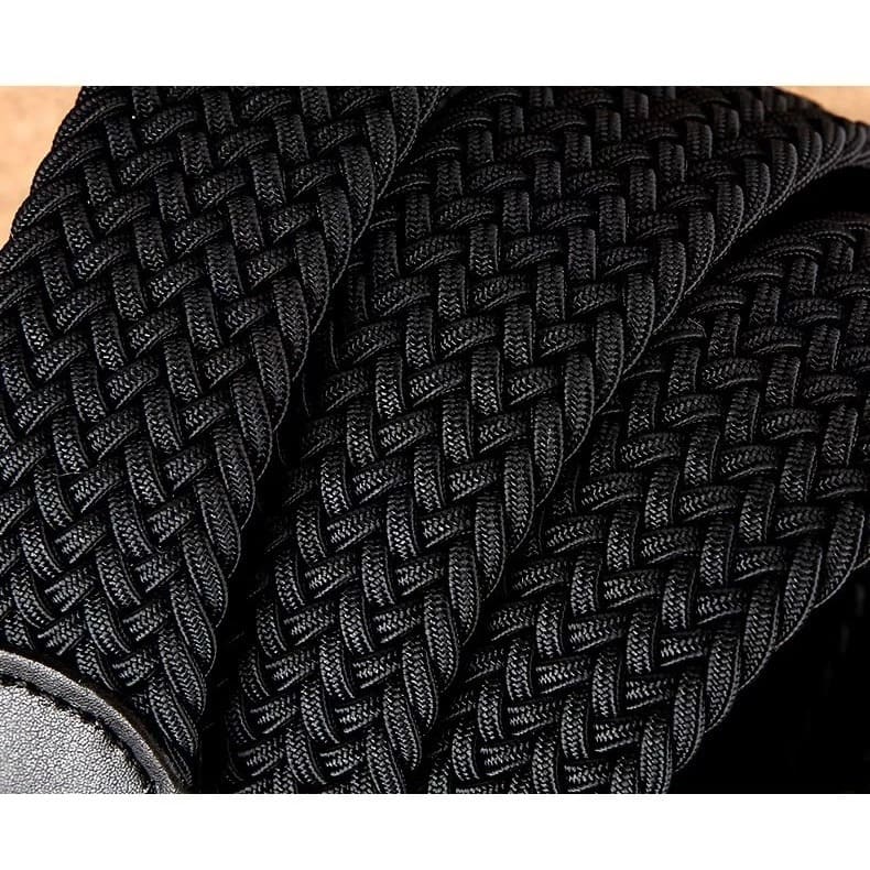 Cinto Masculino Tecido Trançado com Ponteiras Em Couro