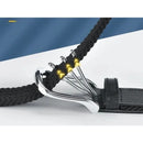 Cinto Masculino Tecido Trançado com Ponteiras Em Couro