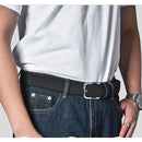 Cinto Masculino Tecido Trançado com Ponteiras Em Couro