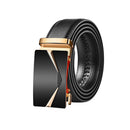 Cinto Social Masculino de Couro Preto Metalic