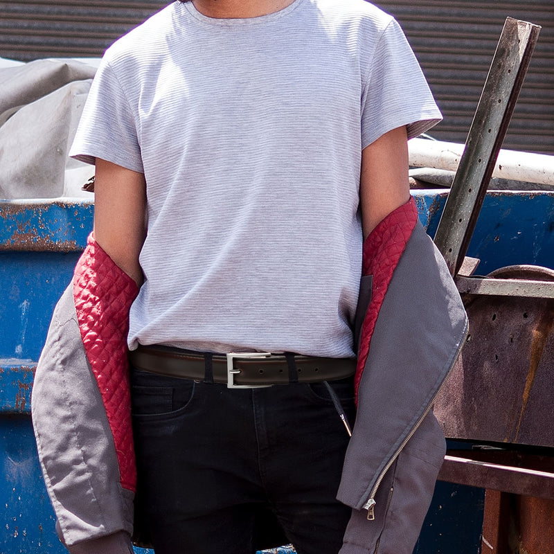 Cinto Social Masculino em Couro com Fivela Luchen