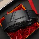 Cinto de Couro Masculino Com Fivela Automática Black