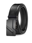 Cinto de Couro Masculino Com Fivela Automática Black