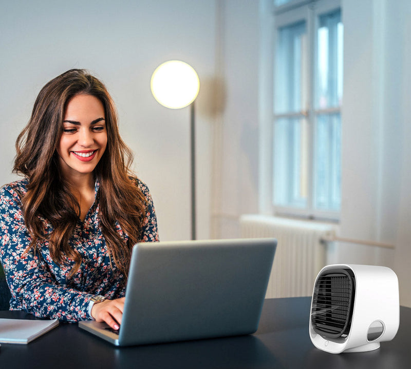 Conforto e Praticidade em Qualquer Lugar - Climatizador Portátil Silencioso e Eficiente