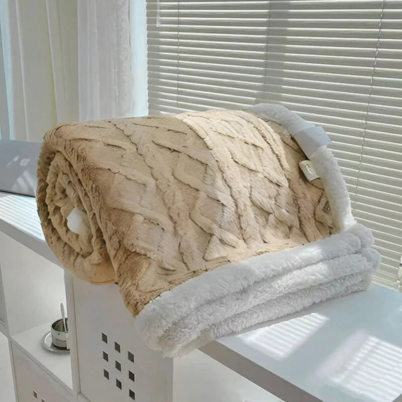 Coberta Casal Confortável em Lã Microfibra Soft para Aconchegar seu Inverno