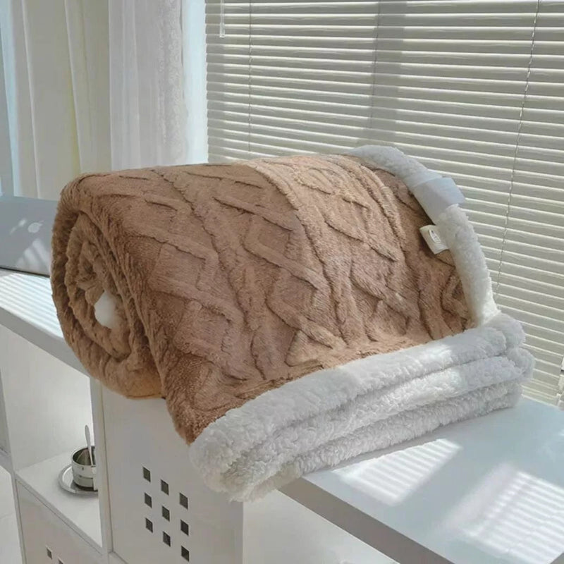 Coberta Casal Confortável em Lã Microfibra Soft para Aconchegar seu Inverno