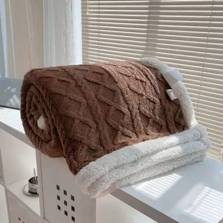 Coberta Casal Confortável em Lã Microfibra Soft para Aconchegar seu Inverno