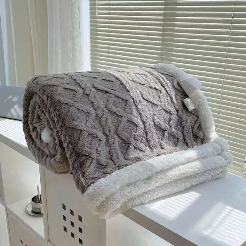 Coberta Casal Confortável em Lã Microfibra Soft para Aconchegar seu Inverno