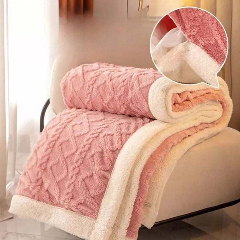 Coberta Casal Confortável em Lã Microfibra Soft para Aconchegar seu Inverno