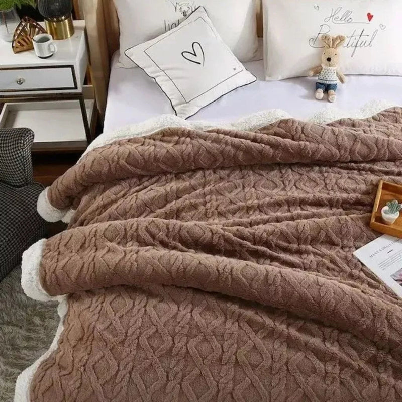 Coberta Casal Confortável em Lã Microfibra Soft para Aconchegar seu Inverno