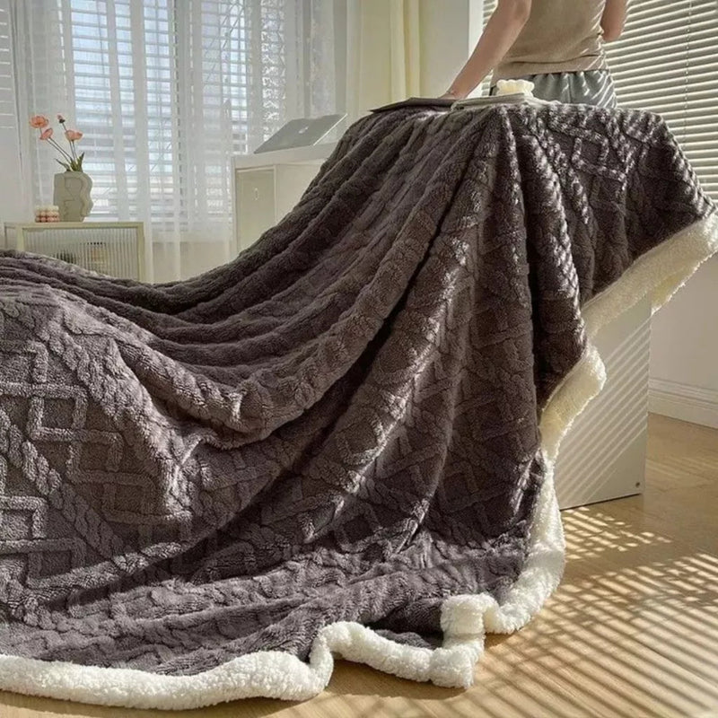 Coberta Casal Confortável em Lã Microfibra Soft para Aconchegar seu Inverno