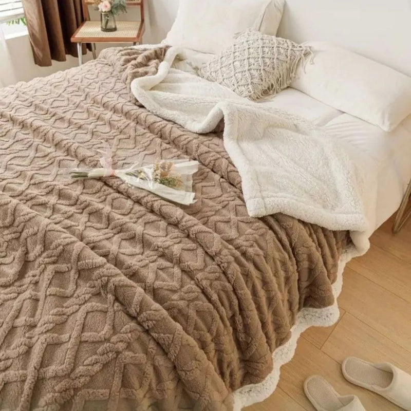 Coberta Casal Confortável em Lã Microfibra Soft para Aconchegar seu Inverno