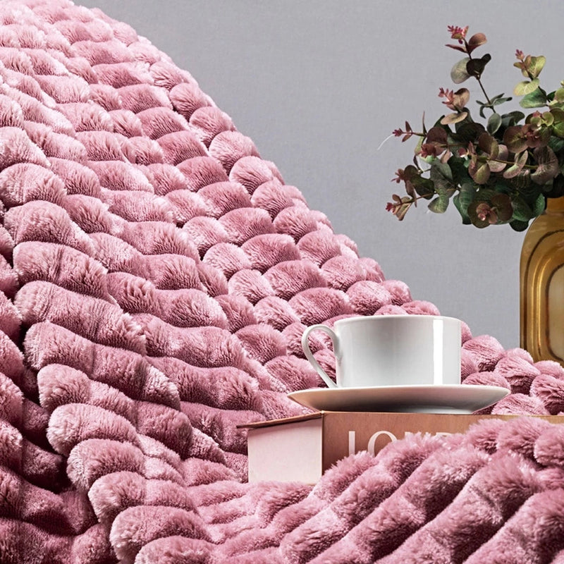 Cobertor Aveludado Queen Fluffy 320g/m² Para Conforto e Calor