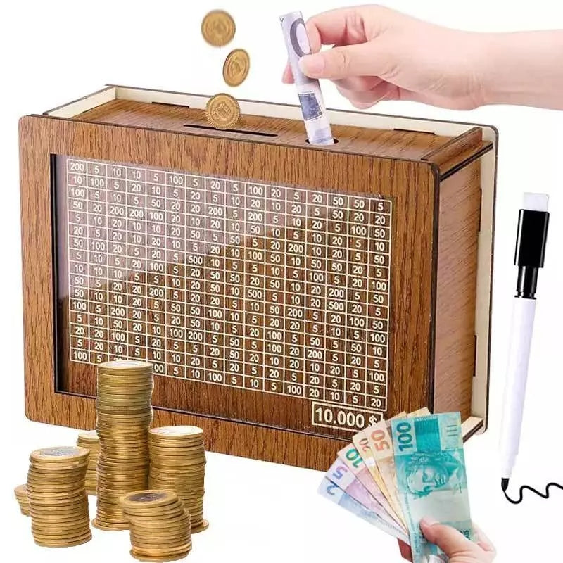 Cofre de Madeira Desafio 10mil: Método Japonês para Organizar Seus Sonhos