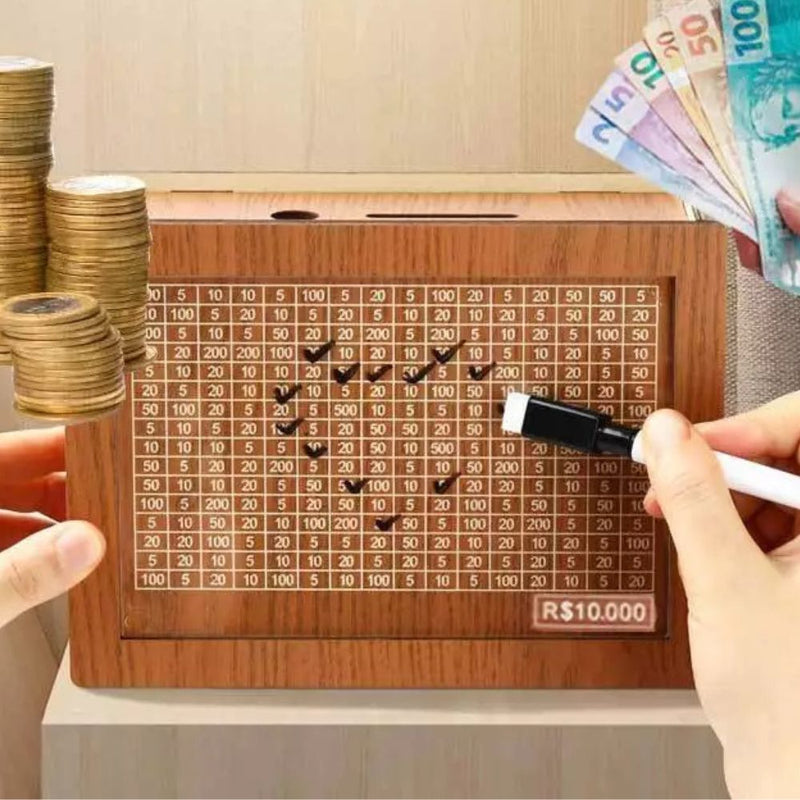 Cofre de Madeira Desafio 10mil: Método Japonês para Organizar Seus Sonhos