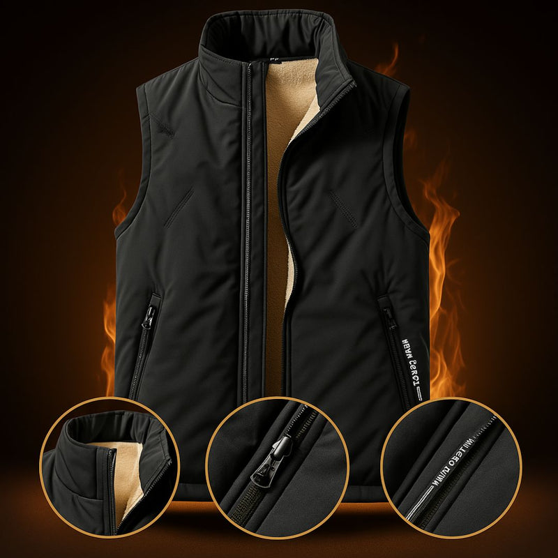 Colete Masculino Social Preto Inverno Viego