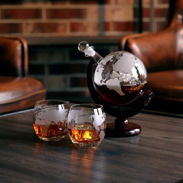 Decanter de Vinho Whisky Conjunto Garrafa com Copos Luxuoso