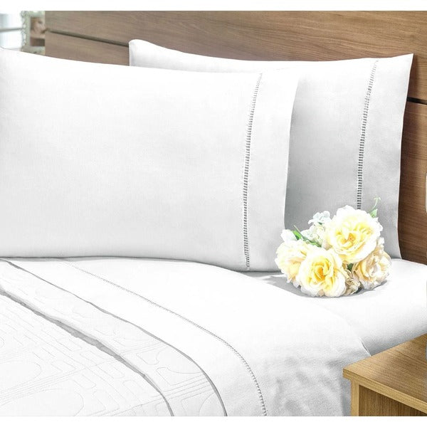 Conjunto de Lençol e Fronhas 400 Fios Ponto Palito - Conforto e Elegância para Suas Noites - SleepRoyal