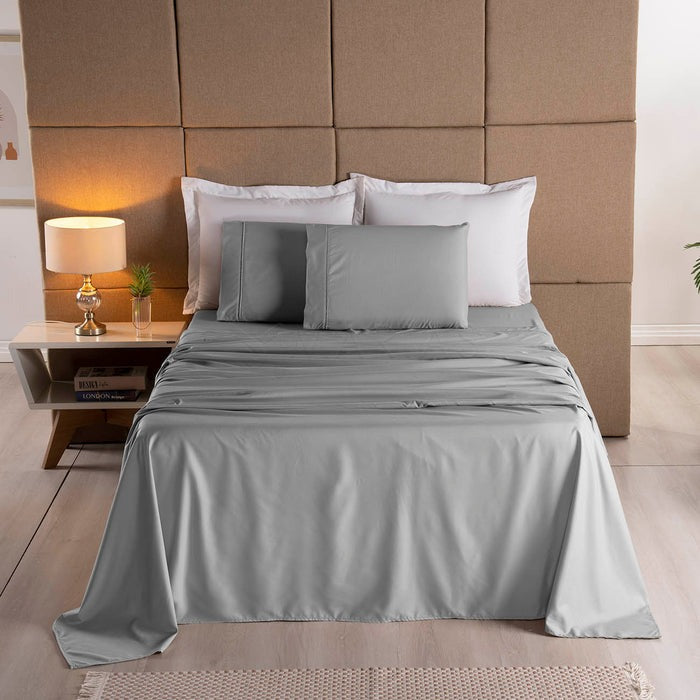 Conjunto de Lençol e Fronhas 400 Fios Ponto Palito - Conforto e Elegância para Suas Noites - SleepRoyal