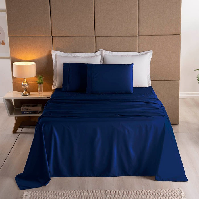 Conjunto de Lençol e Fronhas 400 Fios Ponto Palito - Conforto e Elegância para Suas Noites - SleepRoyal