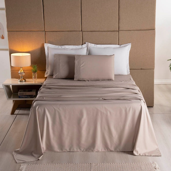Conjunto de Lençol e Fronhas 400 Fios Ponto Palito - Conforto e Elegância para Suas Noites - SleepRoyal