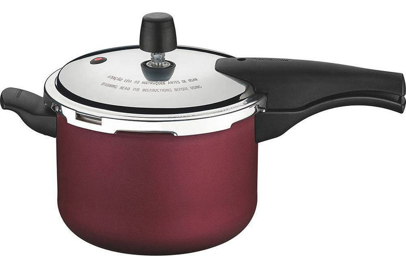 Panela de Pressão Tramontina Vancouver 20cm 4,5L: Cozinha Prática e Saudável com Revestimento Antiaderente Vermelho!