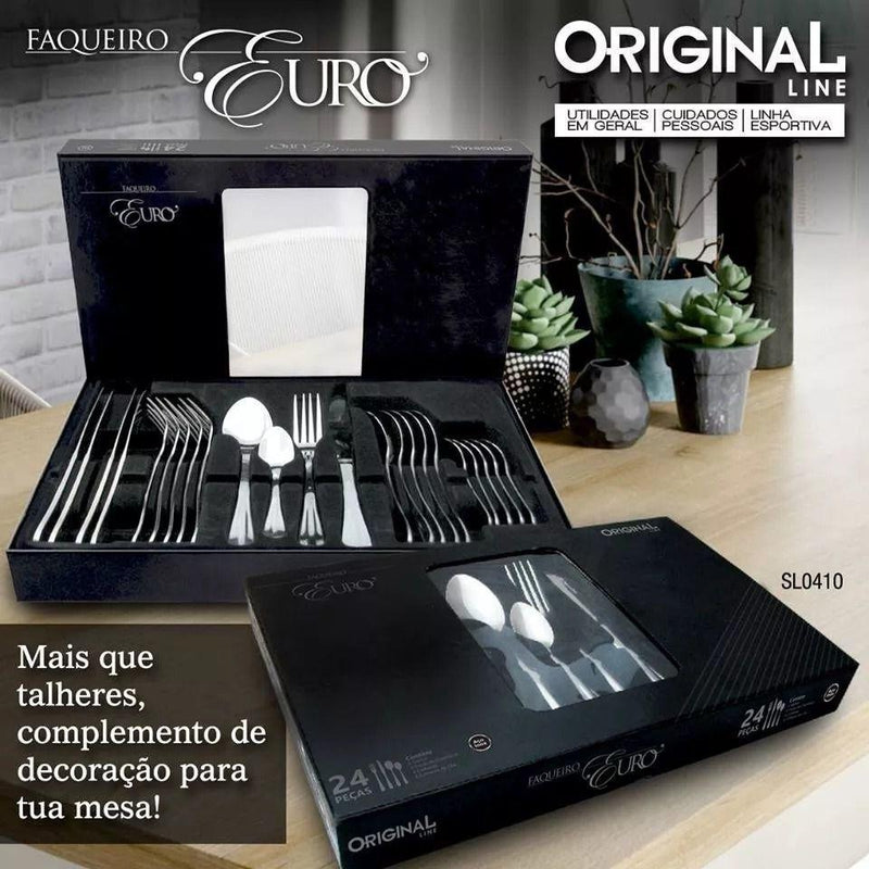 Faqueiro Premium 24 Peças - Elegância e Sofisticação na Linha Euro