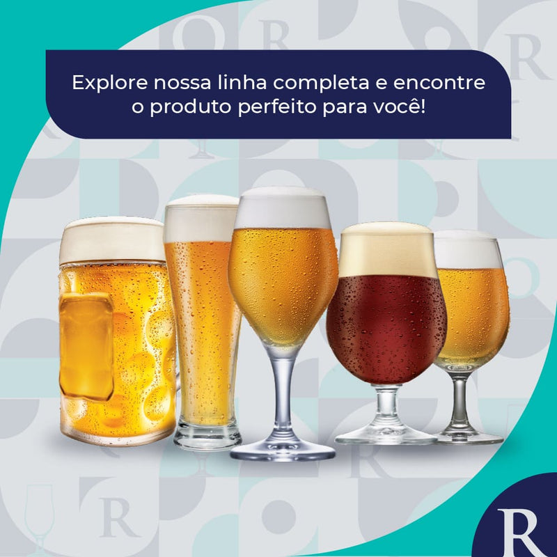 Conjunto Exclusivo de Taças de Cristal Montana - Perfeitas para Cerveja, 315ml - 6 Peças de Elegância e Sofisticação!