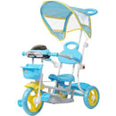 Triciclo Infantil Com Pedal e Cobertura Motoca Empurrador