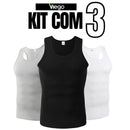 KIT 3 Regatas Caneladas Americana - PROMOÇÃO Especial, Estoque Limitado!
