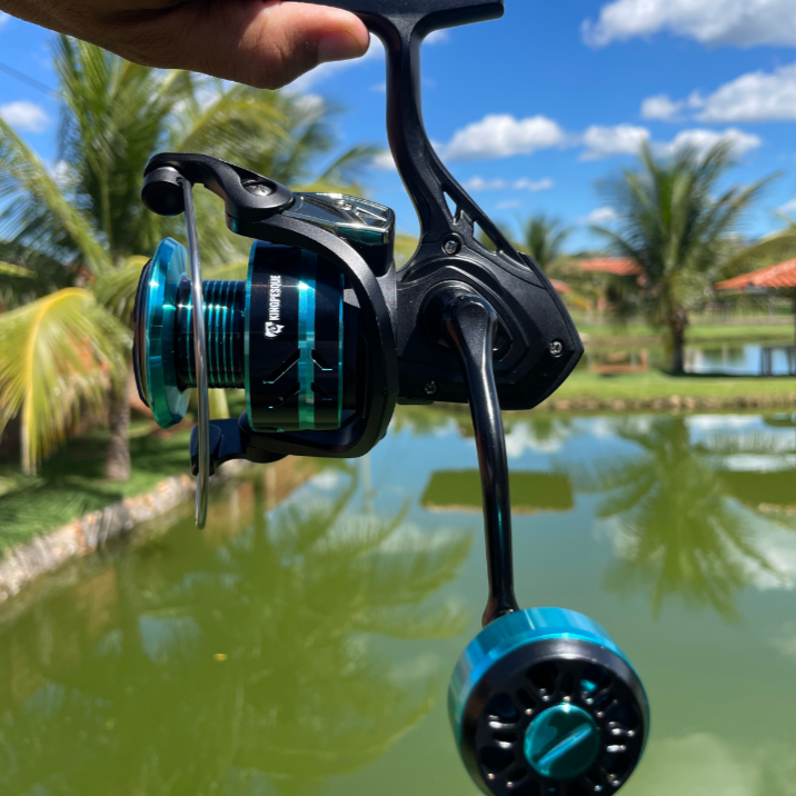 Molinete Kingpesque AzureX com Drag de Até 10kg + Óculos Polarizados Kingpesque Inclusos - Pesque com Conforto e Estilo
