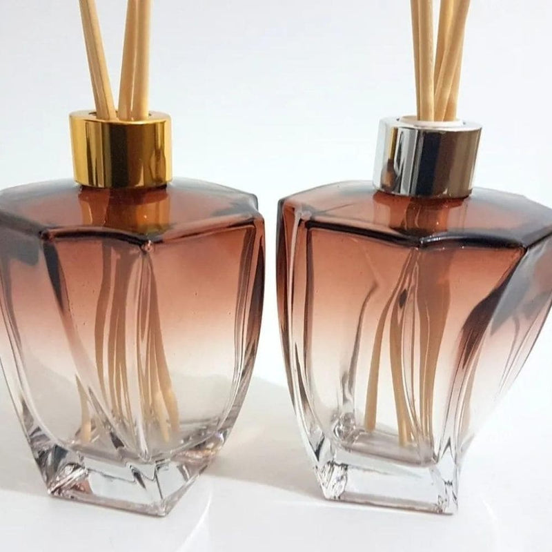 Kit Sabonete e Difusor Decoração Luxo Modelo Elegance Marrom Degrade 200ml