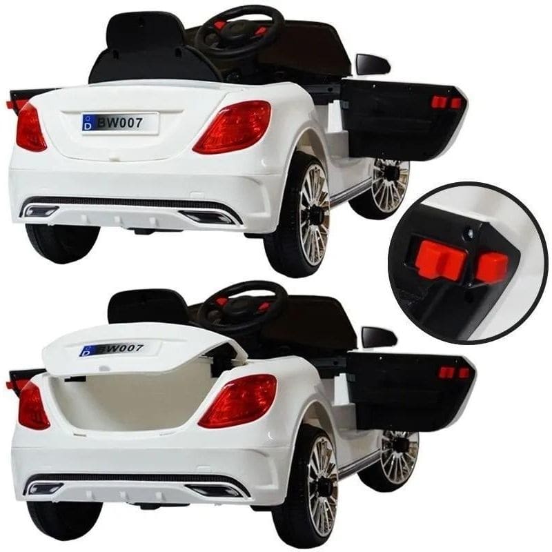 Mini Carro Elétrico Infantil Mercedes Branco Controle Remoto