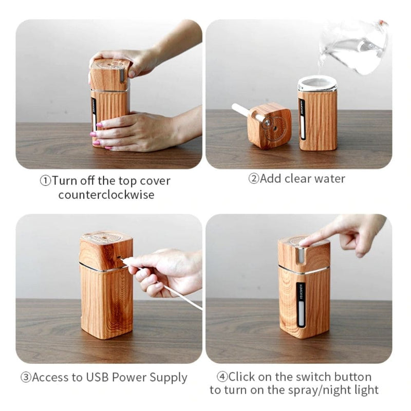 Umidificador Aromatizador de Ar Elétrico Ultrassônico Humidifier 300ml