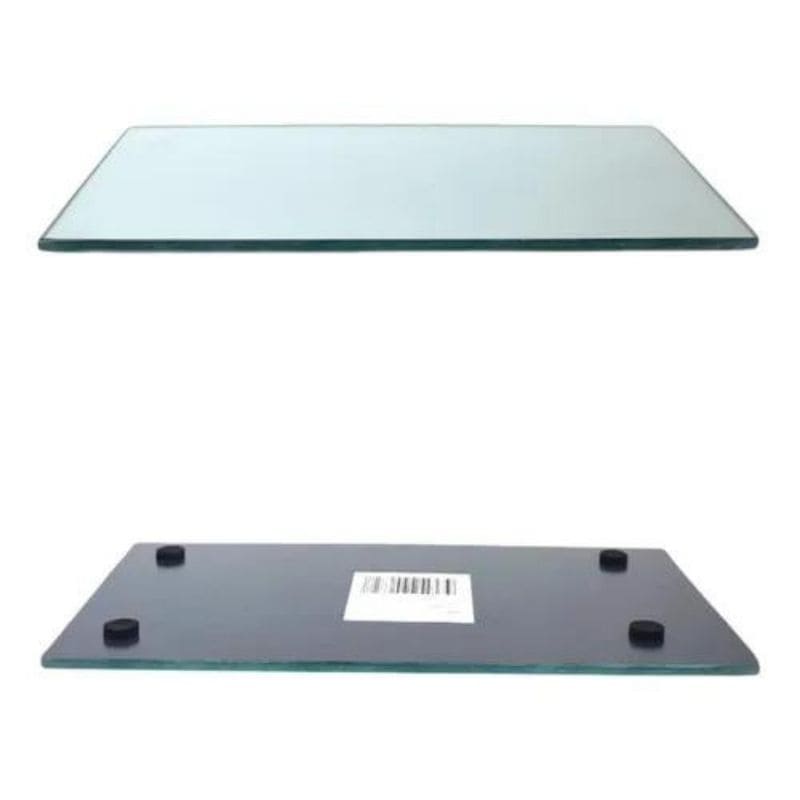 Kit Lavabo Banheiro Vidro Retangular Prata Degrade Luxo Difusor Saboneteira e Bandeja Espelhada